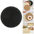 thumbnail image 2 of Placemat - Basiess Fall Round Placemats Woven Paper - Heat Resistant Table Mats for Thanksgiving Christmas Dining, Farmhouse Kitchen Decor Black, 2 of 9