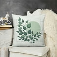thumbnail image 2 of Eucalyptus Leaves Throw Pillow Covers Sage Green Leaf White Floral Decorative Pillows for Couch Sofa Bed Home Decor, 2 of 5