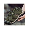 thumbnail image 3 of LUXUR Closed Toe Sandals for Men Fisherman Sandal Summer Beach Shoes Army Green Size 12, 3 of 7