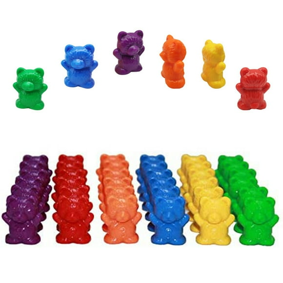Color Sorting Bears Toys 60Pcs Colored Counting Bears Color Sorting Bears Educational Counting And Sorting Toys
