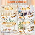 thumbnail image 6 of VEVOR 12PCS 49cm/19.3” Tall Crystal Wedding Flower Stand, Metal Wedding Centerpiece Vase, Gold Flower Holders Floral Display Rack for Tables Wedding Dinner Party, Ceremony Birthday Event Decor, 6 of 9