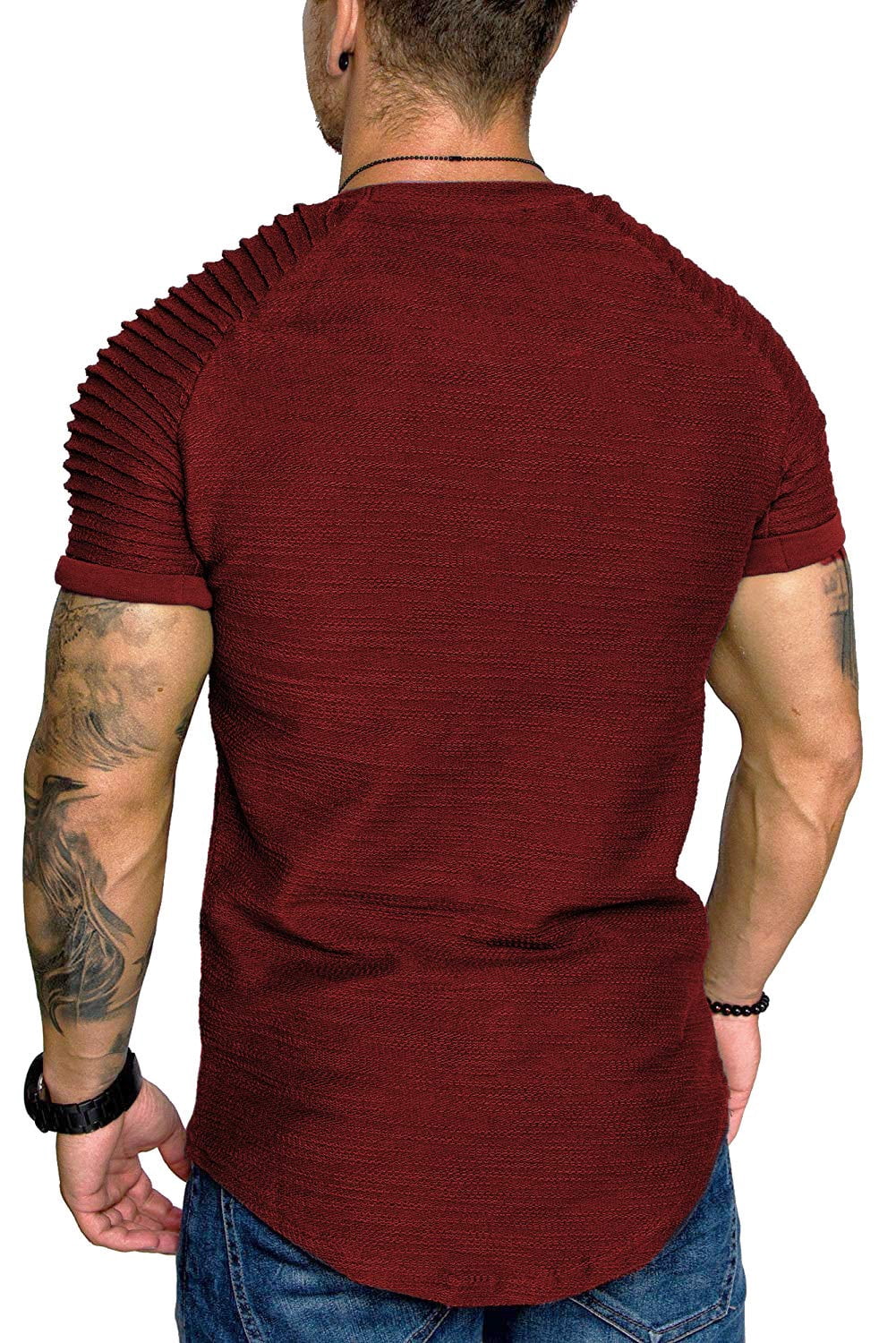 COOFANDY Men's Gym Shirts Fitted Fitness Tee Bodybuilding Workout T-Shirt