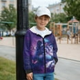 thumbnail image 4 of Xixirimido Butterfly Wolf Galaxy Printed Kids Hoodies for Boys Girls Zip Up Hoodie Sweatshirt 3D Graphic Long Sleeve Pullover Top with Pocket for Fall Winter for 6-8 Years, 4 of 7