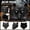 A002- Black, variant on Scary Halloween Mask White Polar Bear Full Head 10 X 10 Inch Halloween Accessory for Halloween Party Trick Or Treat Events One Pack