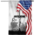 thumbnail image 2 of Christian Cross American Flag, Decorative Outdoor Flags - 4th of July, Independence Day Decorations for Home, Indoor, Outdoor, House Flag USA House Garden Flags Premium Polyester, 2 of 10