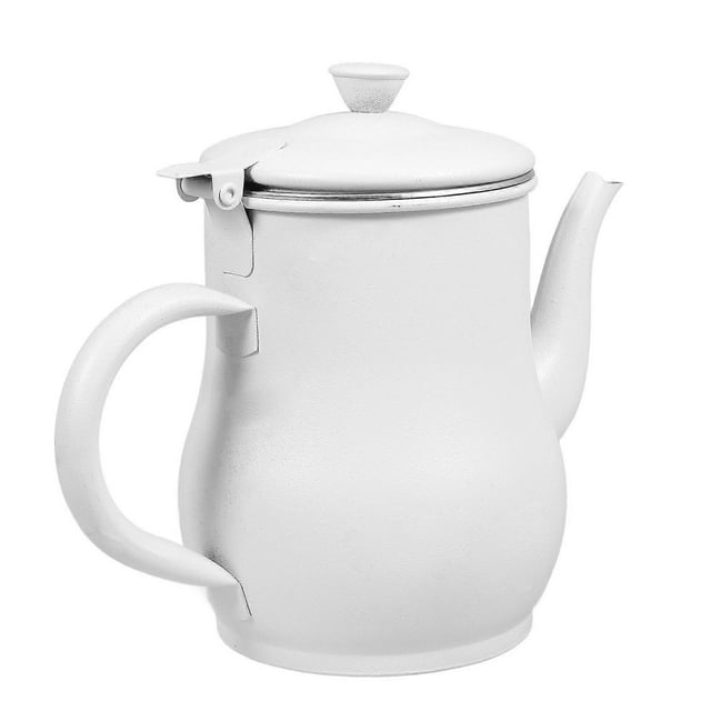 Multifunctional Oil Strainer Pot For Kitchen Use In White Color With Anti-Slip Handle 6.09X5.11X2.83IN In 1Set