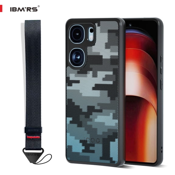 IBMRS For IQOO Neo9/9s/9 Pro Case, Shockproof Clear Phone Cover (Camo Black)