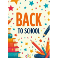 thumbnail image 4 of Back to School Pencil Star Books Banner Classroom Decorations Backdrop Party Supplies Photo Booth Event Prop School Event, 4 of 4