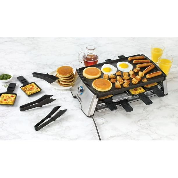 RICARDO Non-Stick Reversible Electric Raclette Set, 18 Pieces, 8