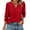 Red, variant on BOMYJESK Red Tops For Women 3/4 Sleeve V Neck Dressy Casual Shirts Spring Fashion Vacation Tunic Blouses Loose Fit Athletic Tees Tops Red L