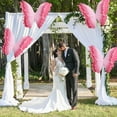 thumbnail image 6 of Butterfly Flower Wreath Garland, Artificial Floral Door Wreath, Spring Summer Wedding Party Outdoor Decoration ( Pink ), 6 of 6