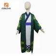 thumbnail image 2 of 2022 Anime Roronoa Zoro Cosplay Disfraz Wano Kuni País Kimono Bata Traje Completo Trajes De Carnaval De Halloween Para Niños, 2 of 4