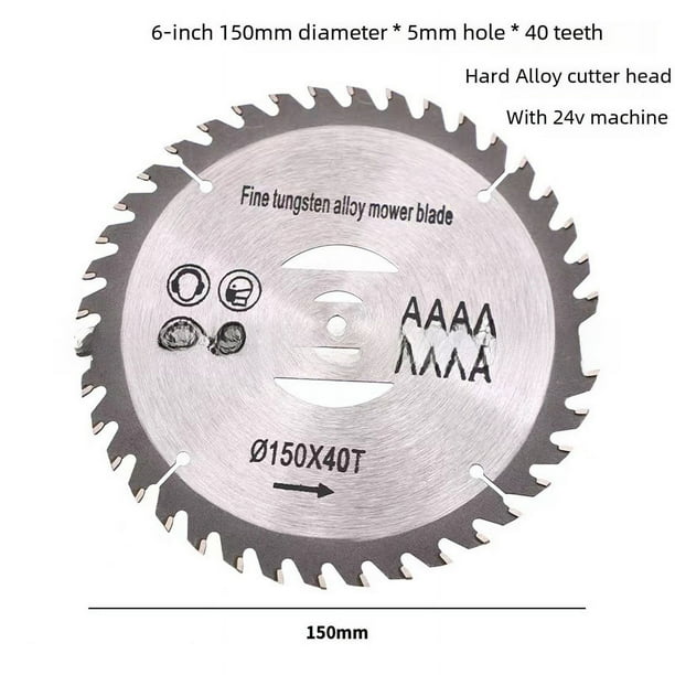 Cuchilla de corte de diamante de 4 pulgadas y 6 pulgadas para cortadora de césped con pieza de máquina cortadora de césped 24v hoja de sierra circular mecánica de plástico