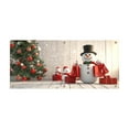 thumbnail image 2 of Horivan 1 Packs Large Christmas Backdrop Banner 13x5.9ft Outdoor Indoor Decor with HD Printing for Garage Door Wall Party Decor Holiday Yard Banner with Snowman Tree Design Weather Resistant, 2 of 6