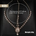 thumbnail image 2 of Boho Dainty Crystal Head Chain Rhinestone Teardrop Forehead Chain Belly Dancer Jewelry Wedding Headband Prom Party Festival Hair Accessories for Women (Rose gold), 2 of 3