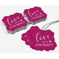 thumbnail image 5 of Inkdotpot Real Silver Foil Love Is Sweet Wedding Tags Favor Bracket Shape Hang Pack Of 50 Paper Tags, 5 of 7