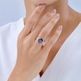 thumbnail image 4 of ANGARA Lab Grown 2.35 Ct Blue Sapphire Engagement Ring with Diamonds for Women in 14K Yellow Gold (Size-8mm) | September Birthstone, Anniversary, Jewelry Gift for Women | Lab-Grown Blue Sapphire Ring, 4 of 9