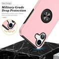 thumbnail image 3 of Entronix Heavy Duty Ring Case Designed for iPhone 16 Plus, Shockproof Slim Fit Kickstand, Pink, 3 of 6