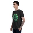 thumbnail image 5 of Clover Men's T-Shirt Cotton 100% Summer Tops Fashion Casual Clover Short Sleeves for Men Women Round Collar Top Tees, 5 of 6