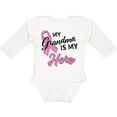 thumbnail image 3 of Inktastic My Grandma is My Hero Breast Cancer Awareness Boys or Girls Long Sleeve Baby Bodysuit, 3 of 5