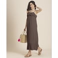 thumbnail image 2 of Moomaya Chic Frill Summer Dress For Women, Strappy Solid Maxi, Vacation Dress, 2 of 8