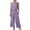 Purple, variant on Mgmyaa Womens Summer 2 Piece Outfits Linen Crop Tank Tops Lounge Matching Sets & Long Track Pants Tracksuits
