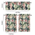 thumbnail image 6 of Pioneer Kitchen Curtains and Valance Set 36 Inch Tier Pink and White Gouache Floral Pattern 3 Pieces Set Dining Room Small Curtain Drapes Cafe Curtains Valance for Home Decor Rod Pocket, 6 of 6