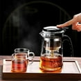 thumbnail image 5 of Water Bottle Nimbusnest Tea Pot Nimbusnest Tea Pot with Infusers for Loose Tea Teapot with Infuser Glass Glass Tea Pot with Infuser and Lid Tranquil Tea Harmony Pot Glass&Bottle, 5 of 9