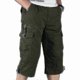 thumbnail image 2 of Mens 3/4 Long Length Elasticated Shorts Waist Cargo Combat Three Quarter Pants -GSL, 2 of 4