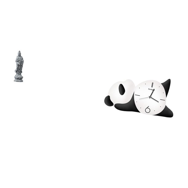 Estatua de Guan Yin,Estatua de Guan Yin para decoración del hogar.,Reloj de pared,Reloj de pared Panda Decoración del hogar Lindo Creativo,Reloj de pared con forma de panda,moderno y