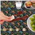 thumbnail image 5 of Monster Cartoon Truck Black Pattern Round Tablecloth 70"x70", Wrinkle Resistant Wipeable Table Cover for Kitchen Dining Room Picnic Patio and Party, 5 of 5