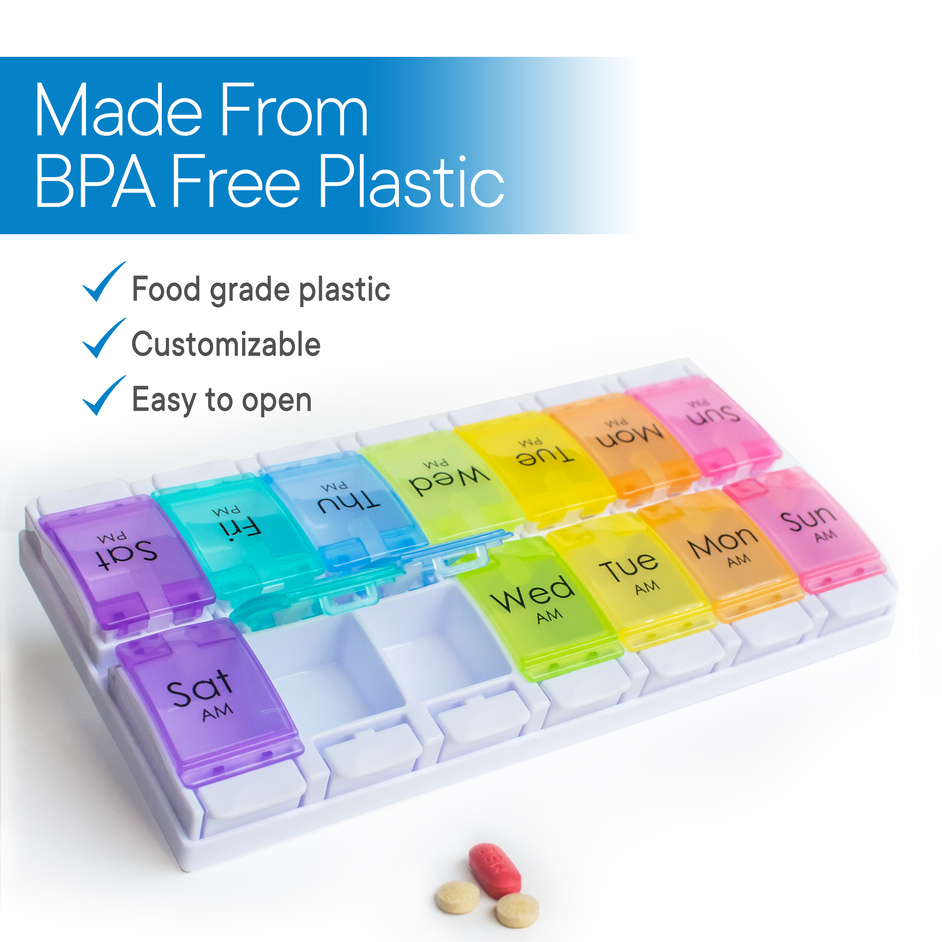 RMS Daily and Weekly Pill Organizer and Medicine Reminder photo 3