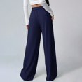 thumbnail image 5 of Wide Pants, Audhol Womens Casual Wide Leg Dress Pants High Waist Tailored Down Trousers with Pockets Womens office Pants B 2XL, 5 of 8