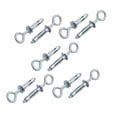 thumbnail image 1 of Unique Bargains 10Pcs M4 Thread 32mm Length Zinc Plated Hollow Wall Anchor Screw Eye Assortment, 1 of 5