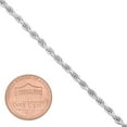 thumbnail image 2 of 2.6mm .925 Sterling Silver Diamond-Cut Twisted Rope Chain Anklet, 10 inches, 2 of 7