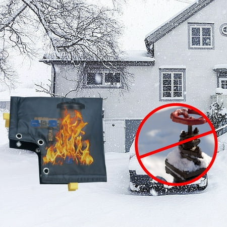 

Gnmfd Backflow Preventer Insulation Cover 13x12in Backflow Preventers Protection Insulated Pouch Sprinkler Cover for Winter Outdoor Rotection Wint Black