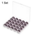 thumbnail image 3 of Uxcell Prewound Bobbin Thread with Storage Case for Embroidery and Sewing Machine, Carmine 25 Pack, 3 of 6