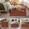 thumbnail image 6 of Coffee Brown Retro Greek Key Large Area Rugs for Bedroom Living Room, Soft Non Slip Carpet Bedside Rug, Geometric Greece Ancient Farmhouse Round Floor Cover Kitchen Accent Rug 3' for Office, 6 of 9