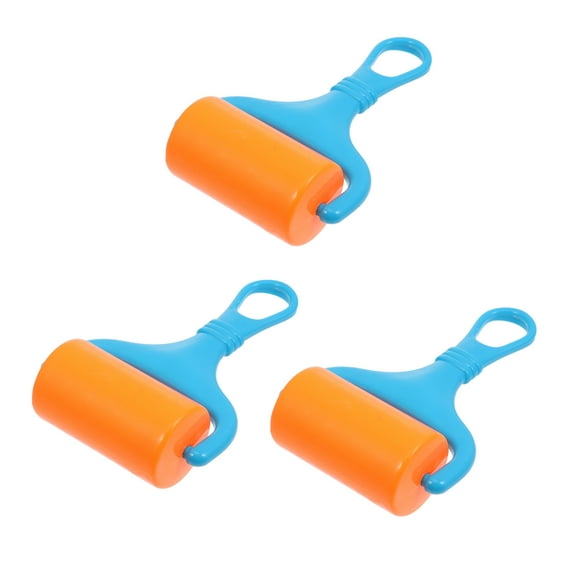 HEALEEP 3Pcs Small Rollers For Painting Artists Assorted Color Durable Plastic