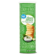 Great Value Stack Attack Sour Cream & Onion Potato Crisps, 5.5 oz