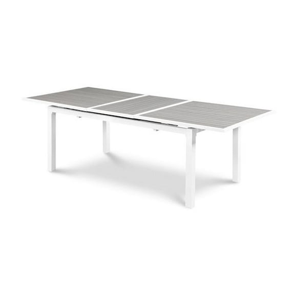 Meridian Furniture Nizuc Grey Wood Outdoor Patio Extendable Dining Table