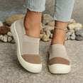thumbnail image 6 of LEAVINGSUO Shoes for Women Versatile Plus-Size On Mesh Soft-Soled Breathable Walking Shoes Comfortable Shoes Khaki 41, 6 of 9