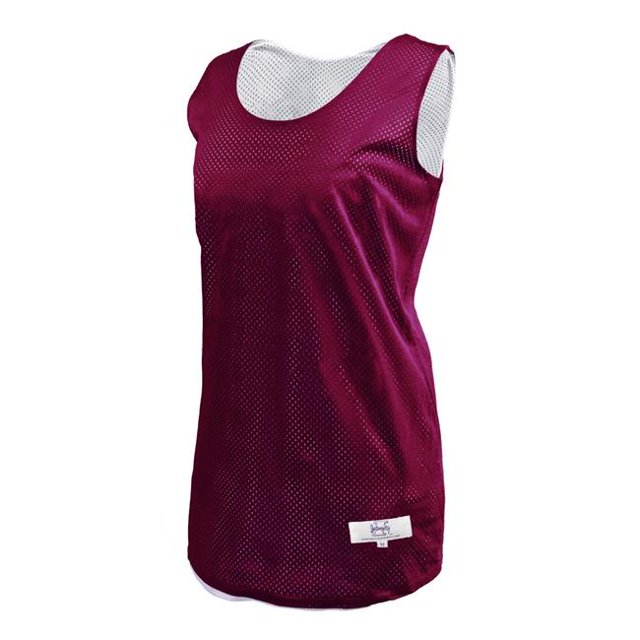 Intensity N2905642LRG Womens Polyester Tricot Reversible Tank Top, Cardinal & White - Large