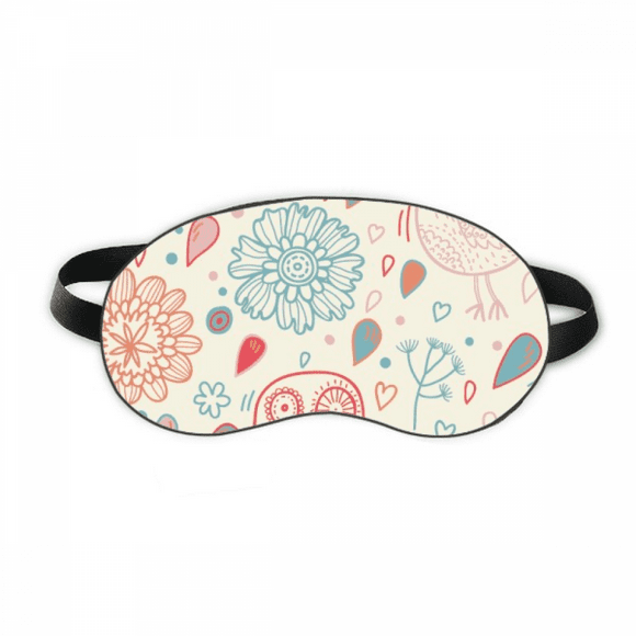 Owl Flower Flower Paint Sleep Eye Shield Soft Night Blindfold Shade Cover