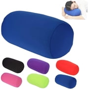 Cuoff Microbead Bolster Tube Pillow Travel Essentials Squishy Roll Body Cushion Cylinder Bean Bag Throw Pillow Neck Arm Back Support for Plane Car Travel Recliner Sleeping Home Gift 12x6 in (Green)
