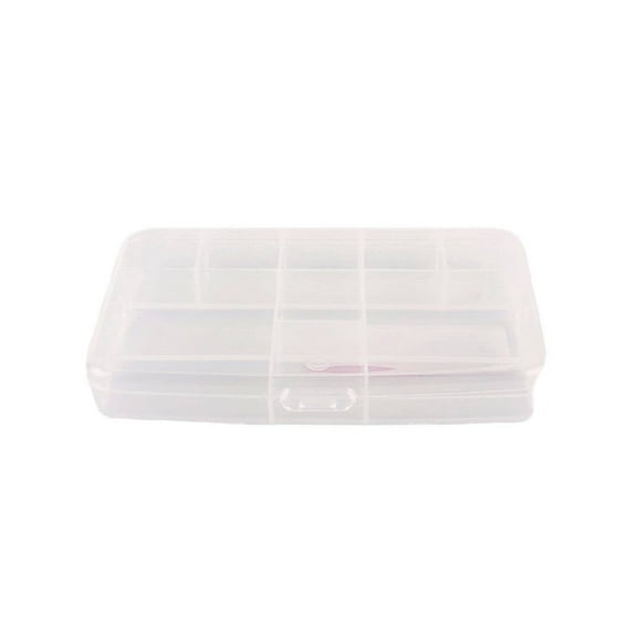 Estuche Prichos Rectangular Seccionado con 9 Divisiones 1 Pieza Transparente