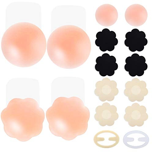 Women Invisible Adhesive Bra Tape Lift Sticky Nipplecovers Reusable Petals Breast Pastie