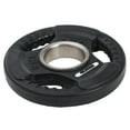 thumbnail image 2 of HolaHatha 2.5-Pound Olympic Rubber Coated Weight Plates with Handle, Black, 2 of 9