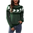 thumbnail image 2 of Lolmot Halloween Knitted Sweater for Women Ghost Pattern Long Sleeve Fair Isle Pullovers Fall Winter Pullover Sweater, 2 of 5