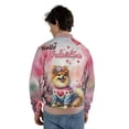 thumbnail image 5 of Hello Valentine’s Day Pomeranian Flower Crown Romantic Pink Floral All Over Print 3D Baseball Jacket Pom Dog Lover Gifts Bomber Jacket Softball - 00031, 5 of 6